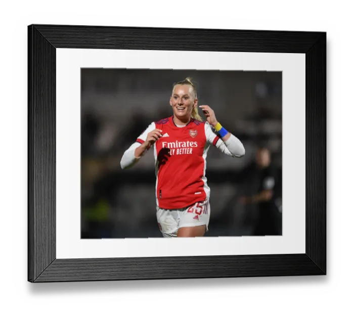 Framed Print : Arsenal Women's Historic Super League Victory: Stina Blackstenius Scores Record-Breaking Goal