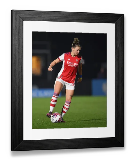 Framed Print : Arsenal's Laura Wienroither in Action during FA WSL Match: Arsenal Women vs Reading Women