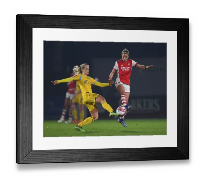 Framed Print : Arsenal vs Reading Women: Nobbs Tackles Eikeland in FA WSL Clash Framed Print : Arsenal vs Reading Women: Nobbs Tackles Eikeland in FA WSL Clash
