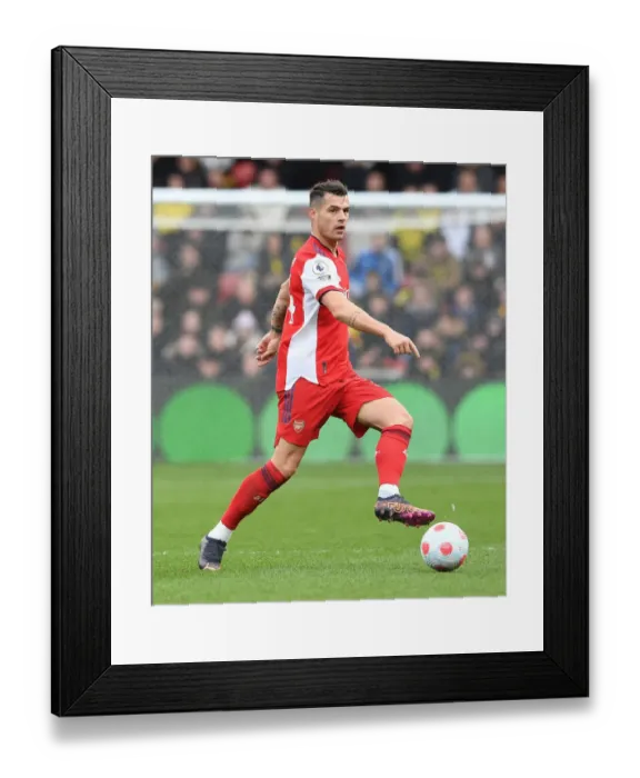 Framed Print : Granit Xhaka: Arsenal's Midfield Mastermind Dazzles in Premier League Clash Against Watford (March 2022) Framed Print : Granit Xhaka: Arsenal's Midfield Mastermind Dazzles in Premier League Clash Against Watford (March 2022)