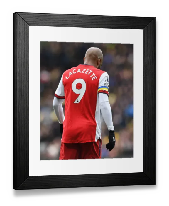 Framed Print : Alexandre Lacazette in Action: Arsenal's Striker Shines Against Watford in the Premier League 2021-22 Framed Print : Alexandre Lacazette in Action: Arsenal's Striker Shines Against Watford in the Premier League 2021-22