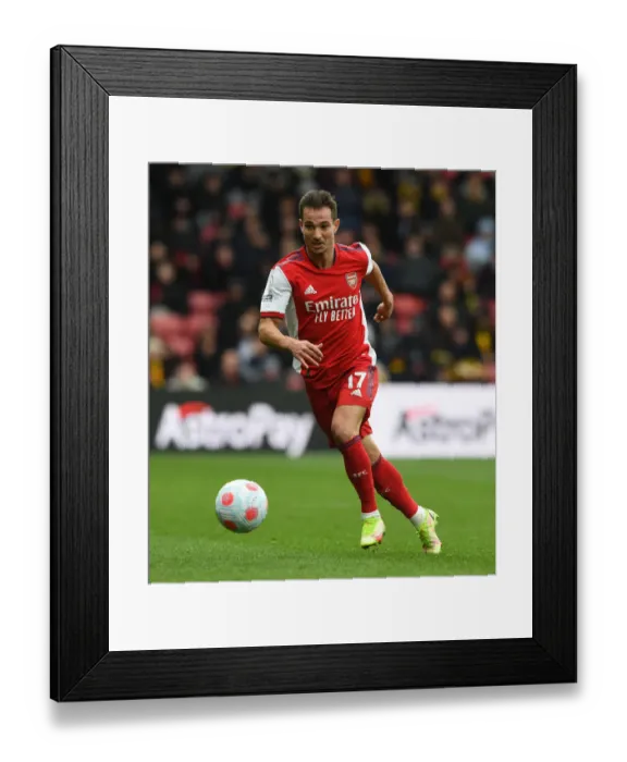 Framed Print : Arsenal's Cedric Soares in Action: Watford vs Arsenal, Premier League 2021-22