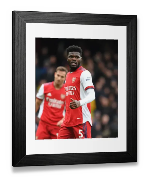 Framed Print : Thomas Partey: Arsenal's Midfield Maestro Dazzles in Victory over Watford, Premier League 2021-22