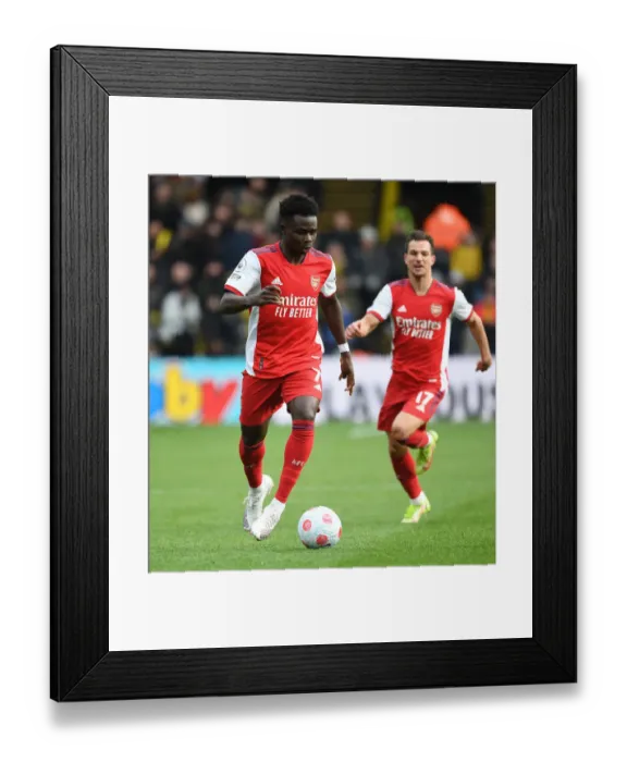 Framed Print : Arsenal's In-Form Bukayo Saka Shines Against Watford in Premier League 2021-22 Framed Print : Arsenal's In-Form Bukayo Saka Shines Against Watford in Premier League 2021-22