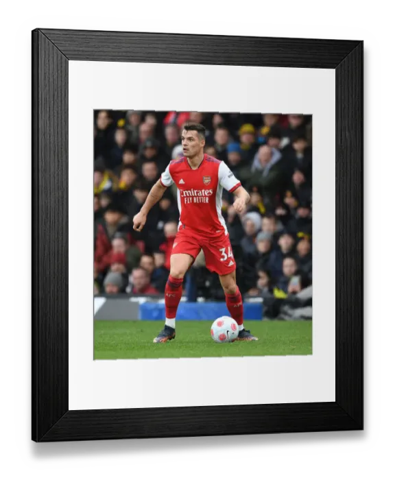 Framed Print : Granit Xhaka: Arsenal's Midfield Maestro Leads to Premier League Triumph Over Watford Framed Print : Granit Xhaka: Arsenal's Midfield Maestro Leads to Premier League Triumph Over Watford