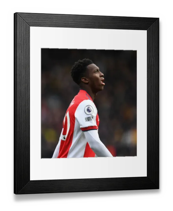 Framed Print : Arsenal's Eddie Nketiah in Action against Watford - Premier League 2021-22