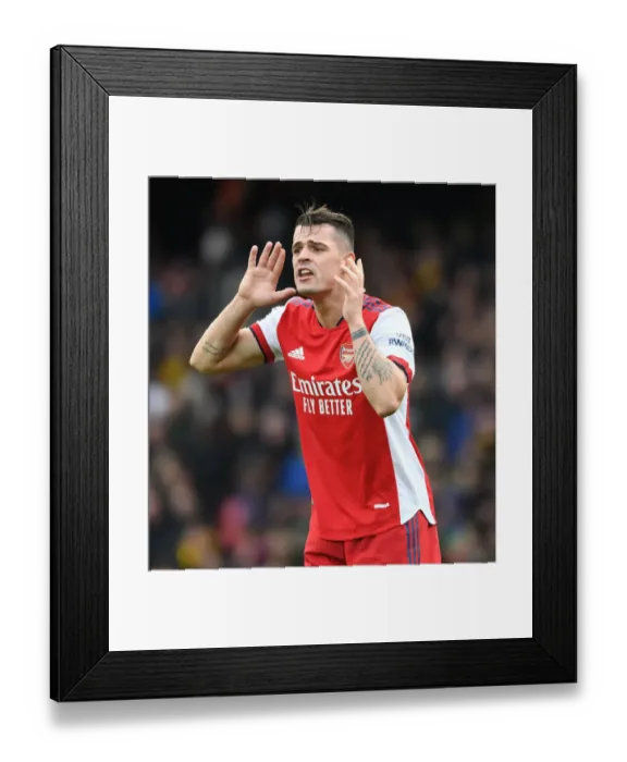 Framed Print : Granit Xhaka's Midfield Masterclass: Arsenal's Victory Over Watford (2021-22) Framed Print : Granit Xhaka's Midfield Masterclass: Arsenal's Victory Over Watford (2021-22)