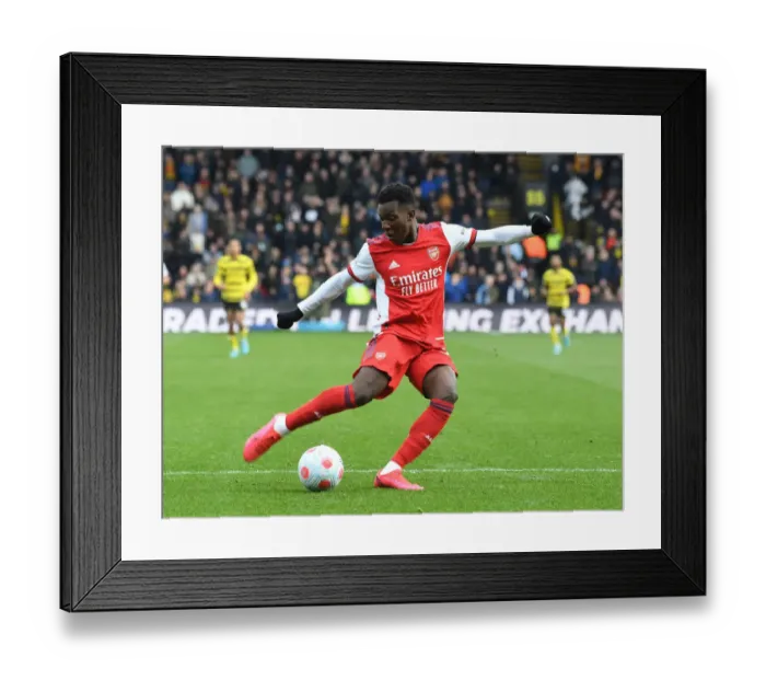 Framed Print : Arsenal's Eddie Nketiah in Action: Premier League 2021-22 - Watford vs Arsenal Framed Print : Arsenal's Eddie Nketiah in Action: Premier League 2021-22 - Watford vs Arsenal