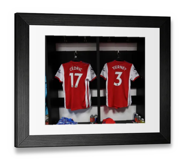 Framed Print : Arsenal Changing Room: Kieran Tierney and Cedric Prepare for Watford Clash (Premier League 2021-22) Framed Print : Arsenal Changing Room: Kieran Tierney and Cedric Prepare for Watford Clash (Premier League 2021-22)