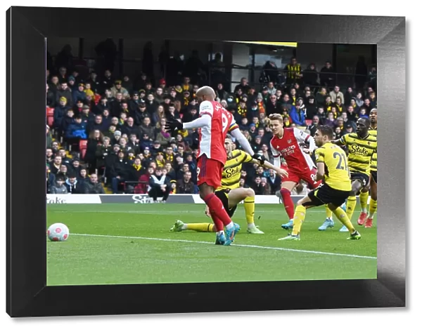 Martin Odegaard Scores First Arsenal Goal in Watford Victory, Premier League 2021-22