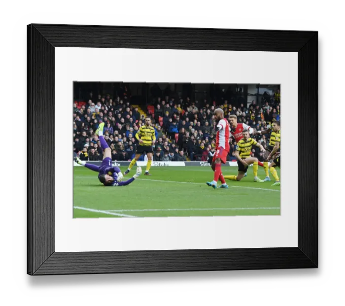 Framed Print : Martin Odegaard Scores First Arsenal Goal: Arsenal Wins Against Watford in Premier League 2021-22