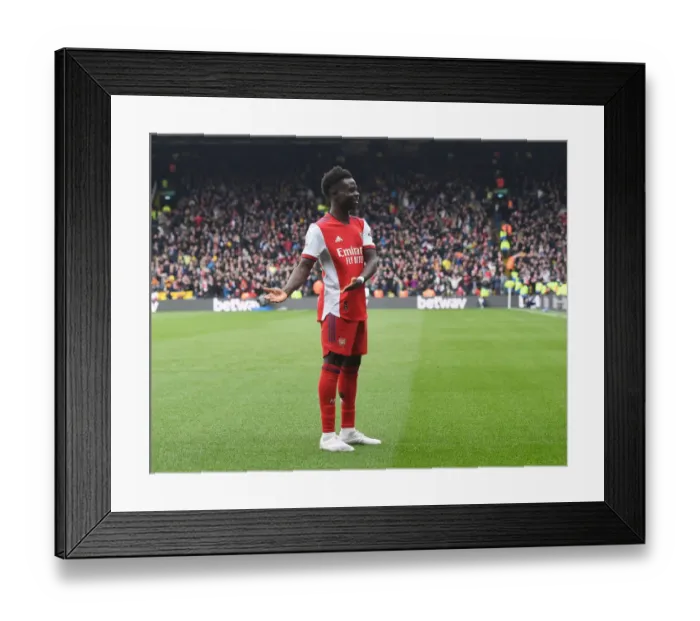 Framed Print : Saka Scores: Arsenal's Victory at Watford (2021-22)