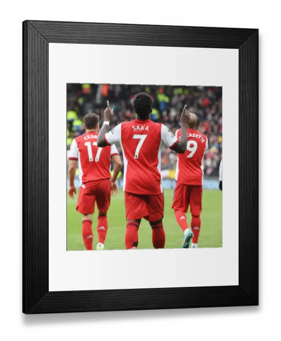 Framed Print : Bukayo Saka's Decisive Strike: Arsenal's Victory over Watford in the Premier League (2021-22) Framed Print : Bukayo Saka's Decisive Strike: Arsenal's Victory over Watford in the Premier League (2021-22)