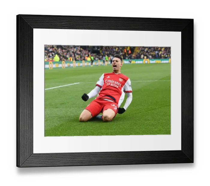 Framed Print : Martinelli Hat-Trick: Arsenal's Dominant Victory Over Watford in Premier League Framed Print : Martinelli Hat-Trick: Arsenal's Dominant Victory Over Watford in Premier League