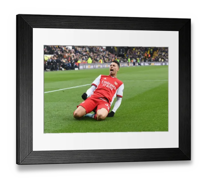 Framed Print : Martinelli's Hat-Trick: Arsenal Thrash Watford in Premier League Clash Framed Print : Martinelli's Hat-Trick: Arsenal Thrash Watford in Premier League Clash