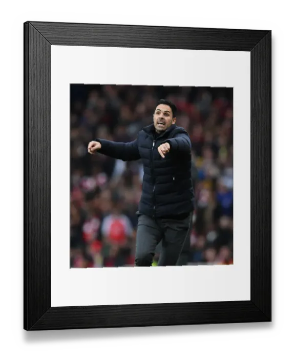 Framed Print : Mikel Arteta vs Leicester City: Premier League Showdown at Emirates Stadium Framed Print : Mikel Arteta vs Leicester City: Premier League Showdown at Emirates Stadium