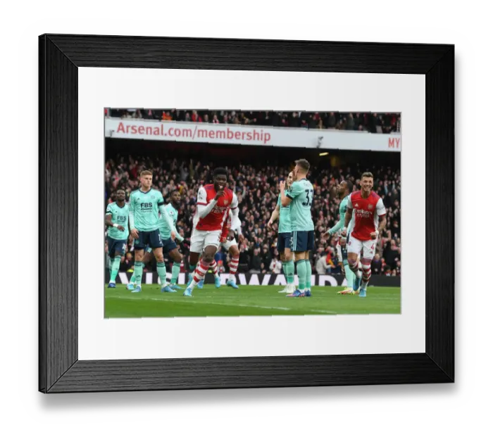 Framed Print : Thomas Partey Scores: Arsenal vs. Leicester City, Premier League 2021-22