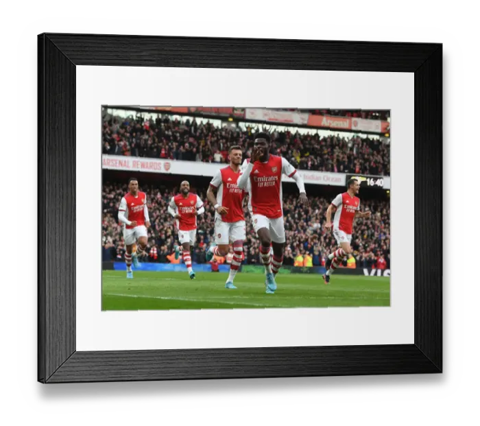 Framed Print : Thomas Partey Scores: Arsenal vs Leicester City, Premier League 2021-22