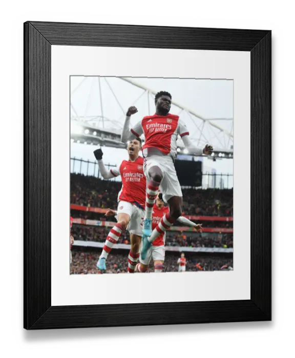 Framed Print : Partey and Martinelli: Unstoppable Arsenal Duo Strike First Goals Together Against Leicester City
