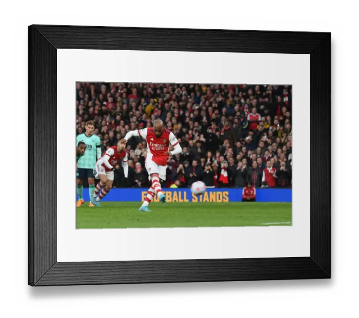 Framed Print : Alexis Lacazette Scores His Second: Arsenal's Triumph Over Leicester City in the Premier League 2021-22 Framed Print : Alexis Lacazette Scores His Second: Arsenal's Triumph Over Leicester City in the Premier League 2021-22
