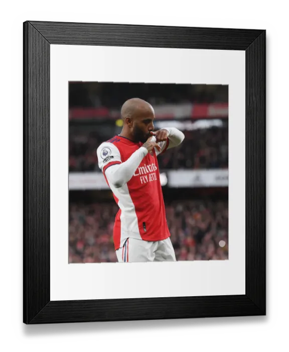 Framed Print : Alexis Lacazette's Brace: Arsenal's Triumph over Leicester City in the Premier League 2021-22