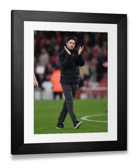 Framed Print : Mikel Arteta: Arsenal Manager Post-Match vs Leicester City (Premier League, 2021-22) Framed Print : Mikel Arteta: Arsenal Manager Post-Match vs Leicester City (Premier League, 2021-22)