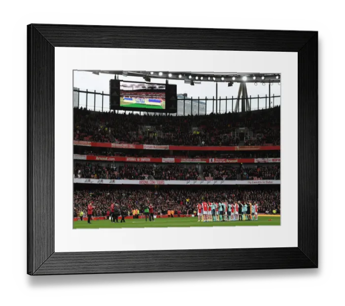 Framed Print : United for Ukraine: Premier League Solidarity (Arsenal vs. Leicester City, 2021-22)