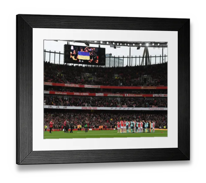 Framed Print : Arsenal vs. Leicester: United in Support of Ukraine - Premier League 2021-22