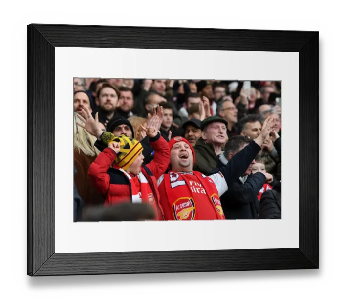 Framed Print : Arsenal Celebrates First Goal Against Leicester City in 2021-22 Premier League