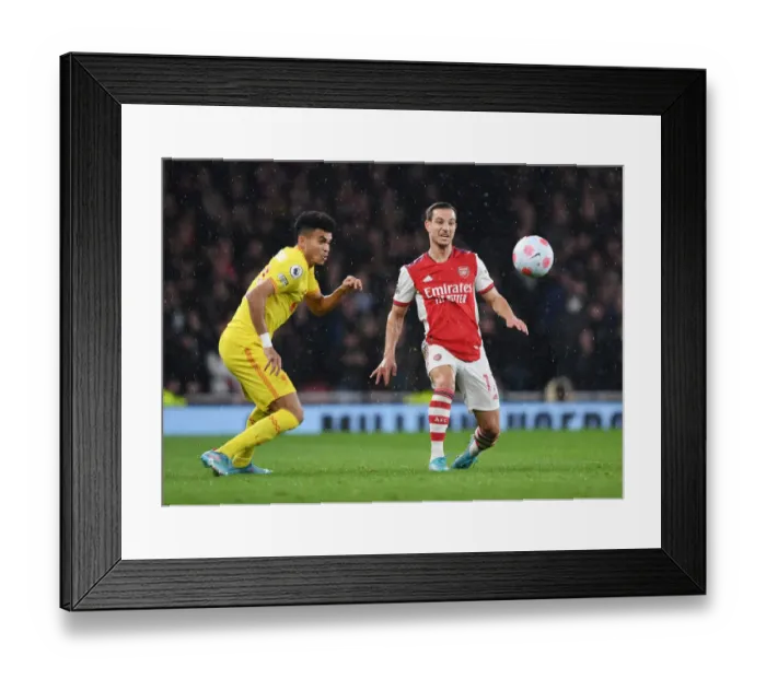Framed Print : Arsenal vs. Liverpool: Premier League Showdown at Emirates Stadium, 2021-22