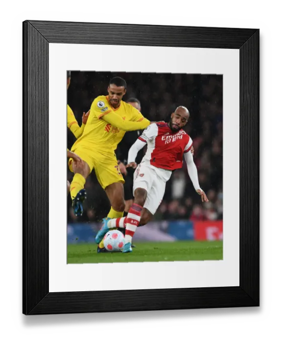 Framed Print : Arsenal vs. Liverpool: Lacazette vs. Matip - Premier League Clash at Emirates Stadium