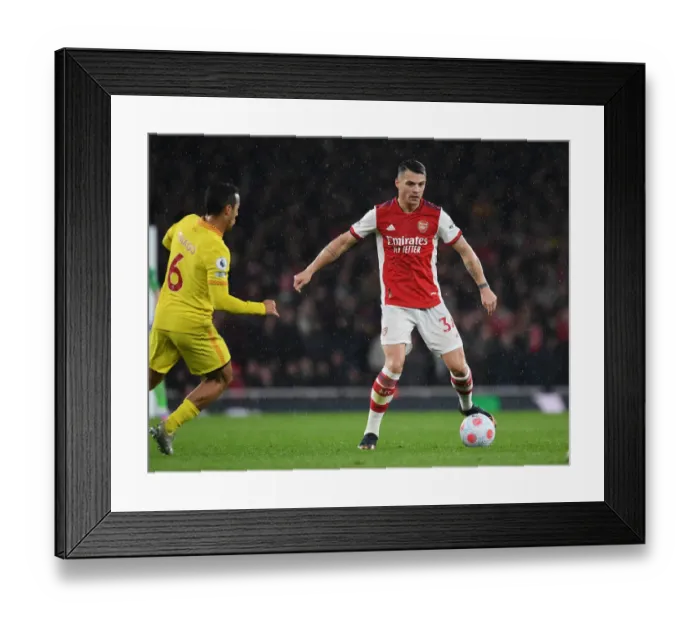 Framed Print : Clash of Titans: Xhaka vs. Thiago - Arsenal vs. Liverpool, Premier League 2021-22 Framed Print : Clash of Titans: Xhaka vs. Thiago - Arsenal vs. Liverpool, Premier League 2021-22