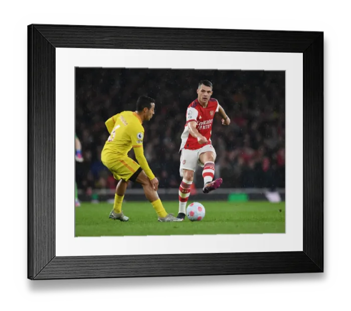 Framed Print : Clash of Midfield Titans: Xhaka vs. Thiago - Arsenal vs. Liverpool, Premier League 2021-22 Framed Print : Clash of Midfield Titans: Xhaka vs. Thiago - Arsenal vs. Liverpool, Premier League 2021-22