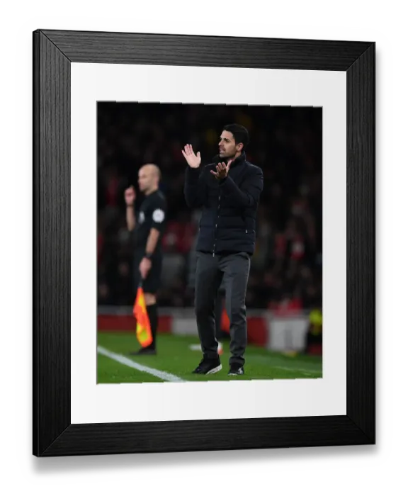 Framed Print : Arsenal vs. Liverpool: Mikel Arteta Goes Head-to-Head with Jurgen Klopp in Premier League Showdown