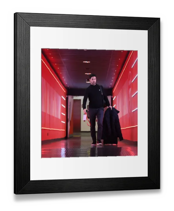 Framed Print : Mikel Arteta Arrives Ahead of Arsenal vs. Liverpool, Premier League 2021-22 Framed Print : Mikel Arteta Arrives Ahead of Arsenal vs. Liverpool, Premier League 2021-22