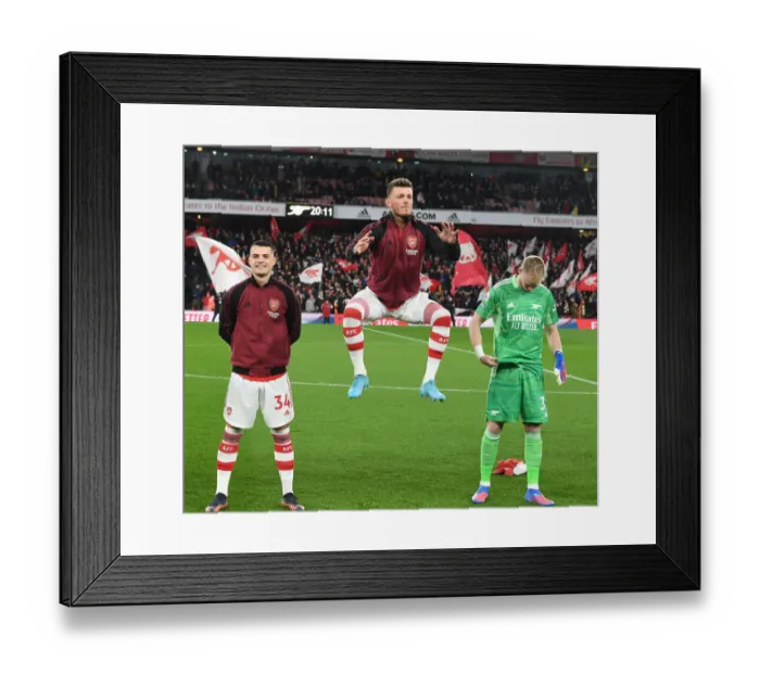 Framed Print : Arsenal's Xhaka, White, and Ramsdale Prepared for Liverpool Showdown in Premier League (2021-22) Framed Print : Arsenal's Xhaka, White, and Ramsdale Prepared for Liverpool Showdown in Premier League (2021-22)
