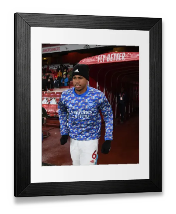 Framed Print : Gabriel Braces for Arsenal vs. Liverpool Clash in Premier League