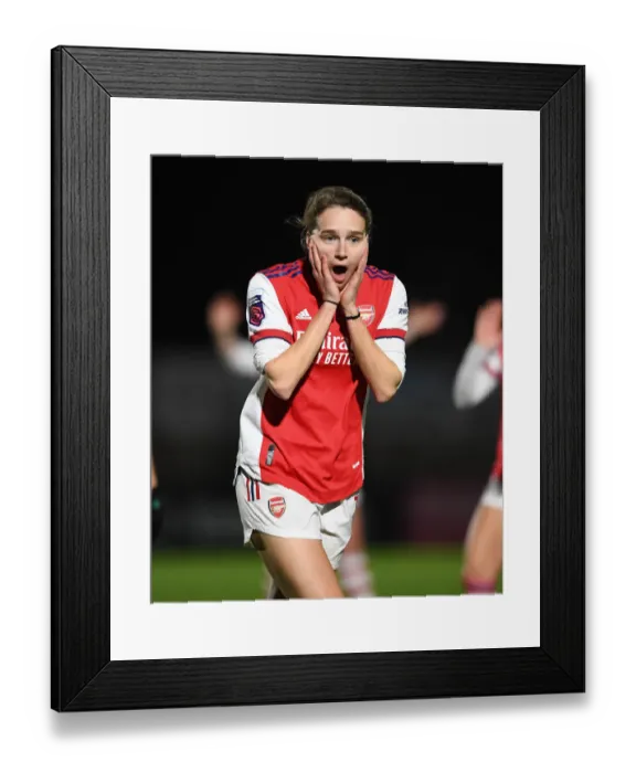 Framed Print : FA Cup Quarterfinals: Vivianne Miedema's Showdown at Arsenal Women vs Coventry United