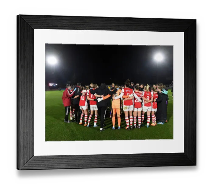 Framed Print : Arsenal Women's FA Cup Victory: United in Triumph over Coventry United