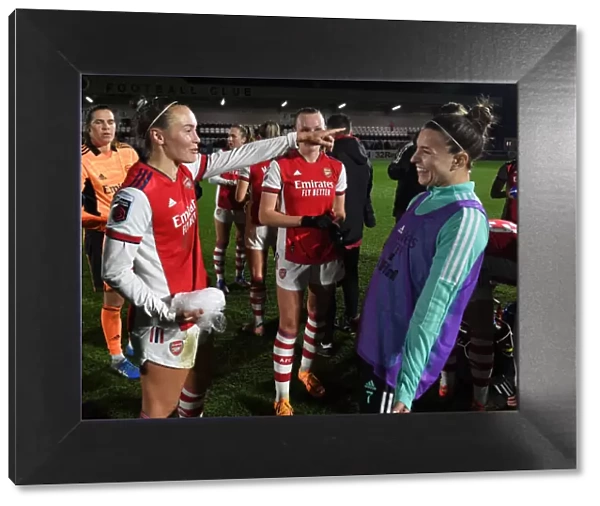 Arsenal Women's FA Cup Triumph: Caitlin Foord and Steph Catley Celebrate Quarterfinal Victory