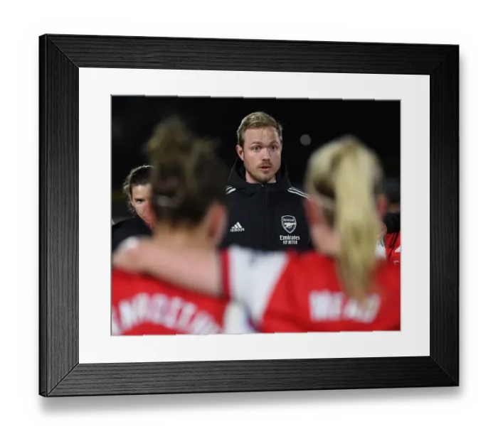 Framed Print : Arsenal Women's FA Cup Quarterfinal Victory: Jonas Eidevall Celebrates with Team Framed Print : Arsenal Women's FA Cup Quarterfinal Victory: Jonas Eidevall Celebrates with Team