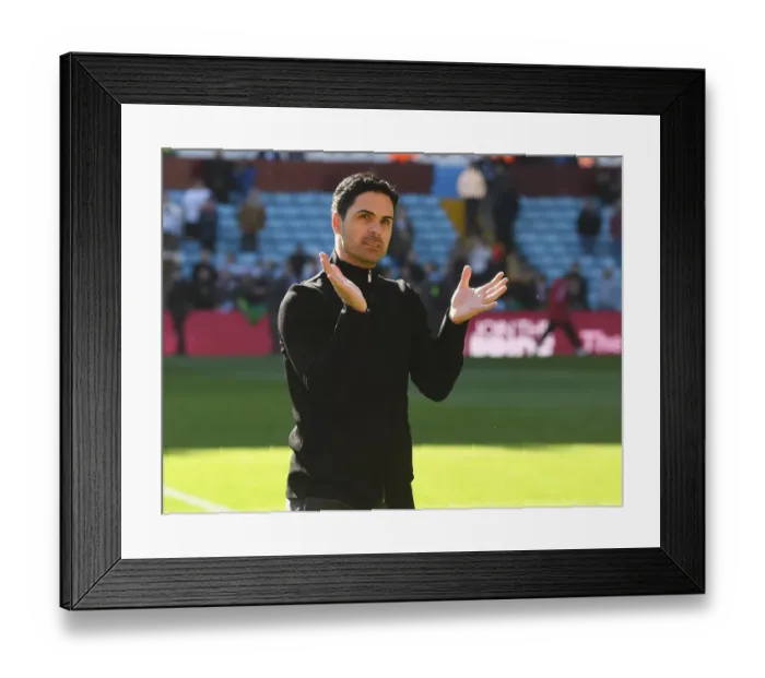 Framed Print : Mikel Arteta Applauding Arsenal Fans at Aston Villa: Premier League 2021-22 Framed Print : Mikel Arteta Applauding Arsenal Fans at Aston Villa: Premier League 2021-22