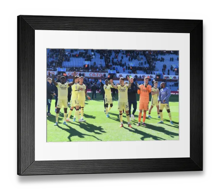 Framed Print : Arsenal Claims Premier League Victory over Aston Villa: Celebration Moment Framed Print : Arsenal Claims Premier League Victory over Aston Villa: Celebration Moment