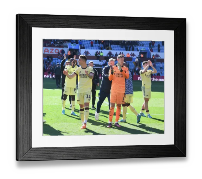 Framed Print : Arsenal's Granit Xhaka and Bernd Leno Celebrate Hard-Fought Victory over Aston Villa in Premier League Showdown Framed Print : Arsenal's Granit Xhaka and Bernd Leno Celebrate Hard-Fought Victory over Aston Villa in Premier League Showdown