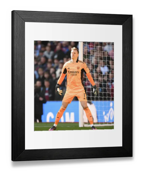 Framed Print : Focused Leno in Action: Arsenal's Star Goalkeeper vs. Aston Villa in Premier League Framed Print : Focused Leno in Action: Arsenal's Star Goalkeeper vs. Aston Villa in Premier League
