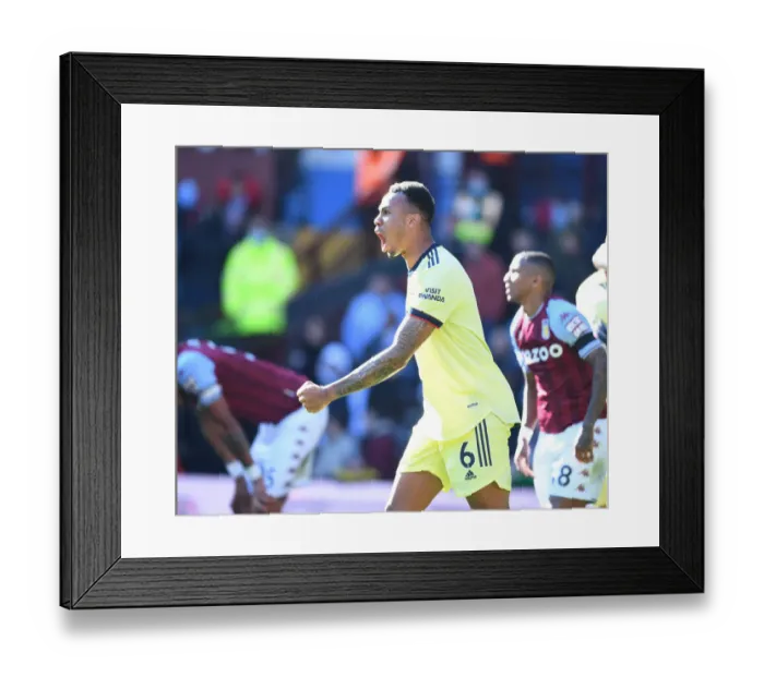 Framed Print : Gabriel's Victory: Arsenal Clinch Win Against Aston Villa in Premier League