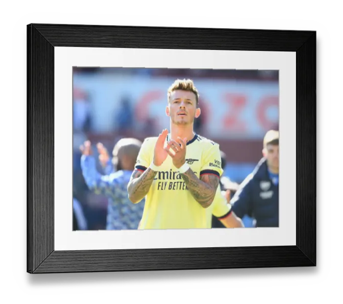 Framed Print : Arsenal's Ben White Applauding Fans after Aston Villa Victory - Premier League 2021-22 Framed Print : Arsenal's Ben White Applauding Fans after Aston Villa Victory - Premier League 2021-22