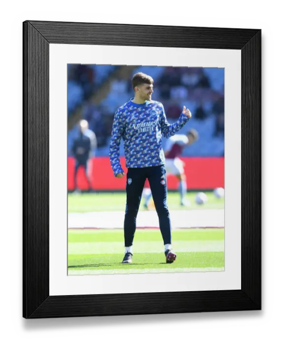 Framed Print : Arsenal Players Warm Up Ahead of Aston Villa vs Arsenal - Premier League Framed Print : Arsenal Players Warm Up Ahead of Aston Villa vs Arsenal - Premier League