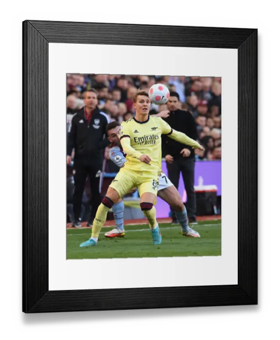 Framed Print : Martin Odegaard in Action: Arsenal vs. Aston Villa - Premier League Showdown Framed Print : Martin Odegaard in Action: Arsenal vs. Aston Villa - Premier League Showdown