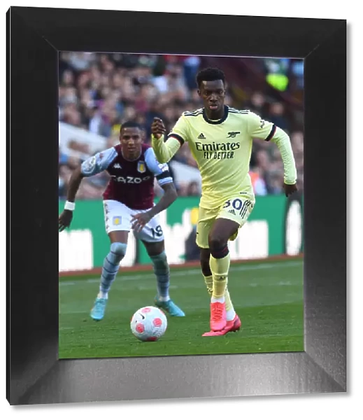 Eddie Nketiah in Action: Aston Villa vs Arsenal, Premier League